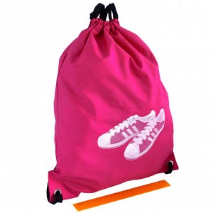 Новый мешок для обуви, 33х41 (дхв, см), розовый, цветочный орнамент, материал: оксфорд