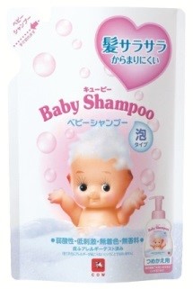 Детский шампунь-пенка для волос с первых дней жизни с ароматом детского мыла ("Без слёз") "Kewpie" (мягкая упаковка 300 мл)