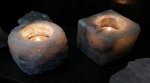 Подсвечники из натуральной каменной соли