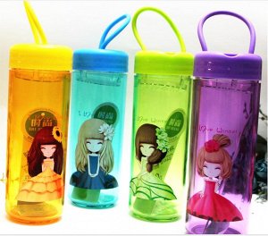 Пластиковая бутылка-стакан "Девочки"