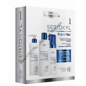 Loreal Serioxyl 3-х ступенчатая программа для увеличения густоты натуральных истонченных волос