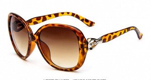 Солнцезащитные очки леопардовые с "замочком" на дужке