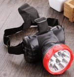Налобный LED фонарик, заряжаемый. Емкость аккумулятора: 1000 mAH, мощность 5 W. Материал: пластик