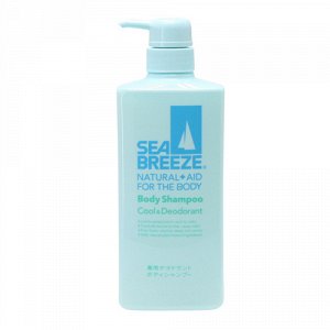 "SHISEIDO" "SEA BREEZE" Гель для душа с охлаждающим и дезодорирующим эффектом, 600 мл. 1/9