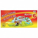 Пластилин Гамма &quot;Мультики&quot;, 06 цветов, 120г, со стеком, картон