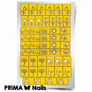 Трафарет для дизайна ногтей PRIMA Nails