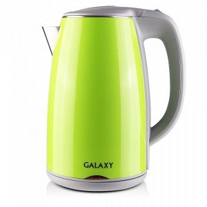 Чайник Galaxy GL 0307  зеленый (2 кВт, 1,7л, двойная стенка нерж и пластик) 6/уп