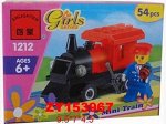 1212 конструктор Girls д/девочек (паровоз), 54 дет., в короб