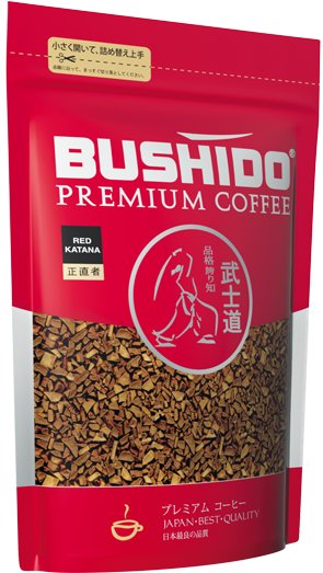 кофе Кофе Bushido растворимый Red Katana - сублимированный кофе, в состав которого входит 100% отборная арабика. Для создания смеси использован уникальный фирменный метод передачи вкуса натурального к