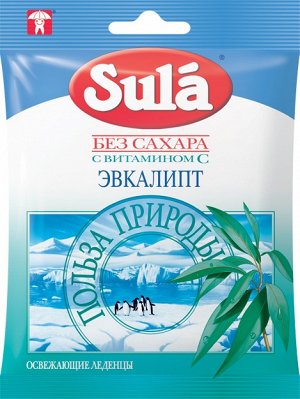 Леденцы Sula с витамином С без сахара Эвкалипт пак. 60г