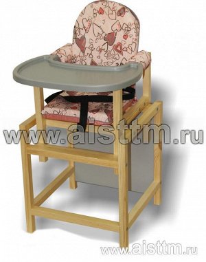 Стол-стул для кормления "СТД-07" (розовый+серый, СТД 0706)