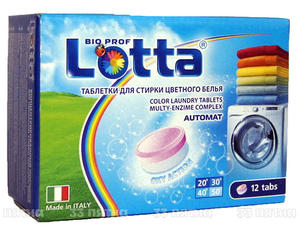 Таблетки для стирки цветного белья LOTTA Италия 12 штук