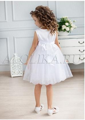 Восхитительное нарядное платье для маленьких принцесс, цвет белый