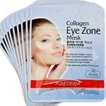 Purederm Коллагеновые патчи под глаза 30шт Collagen Eye Zone Mask