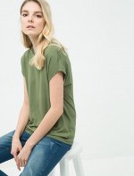 U Yaka T-Shirt Haki