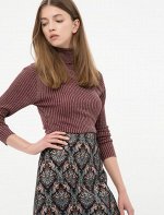 Striped Knit Jumper Bordeaux