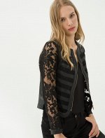 Allover Lace Jacket Black
