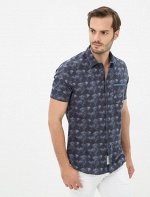 Patterned Shirt Navy
