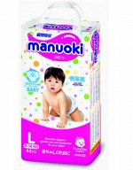 Подгузники-трусики MANUOKI, размер L 9-14 кг 44 шт.