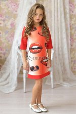 Платье нарядное для девочки арт. ИР-1623-3/4, цвет красные г