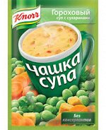 Обед сухой KNORR &quot;Чашка супа&quot; суп гороховый с сухариками новинка 0,021 кг 1х30 шт Юнилевер