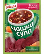 Обед сухой KNORR &quot;Чашка супа&quot; борщ новинка 0,0148 кг 1х30 шт Юнилевер