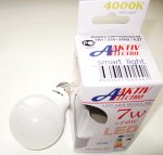 ЛАМПА СВЕТОДИОДНАЯ LED-A60-Regular 7Вт 220-240В Е27 4000К 600Лм