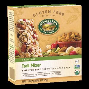 "Trail Mixer Chewy Granola Bar Gluten Free" Органический мягкий батончик с гранолой, клюквой