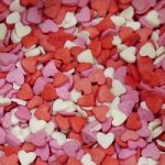 Сердца алые/розовые/белые, посыпка 50 г    ( Россия )