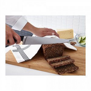 для кухни ВЁРДА
Нож для хлеба, черный
Длина: 37 см
Длина лезвия ножа: 23 см