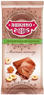 Шоколад мол.Яшкино карамел. дробленый фундук 90г