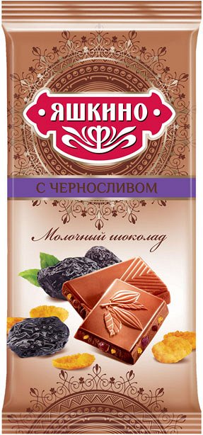 Шоколад мол.Яшкино чернослив кукуруз.хлопья 90г