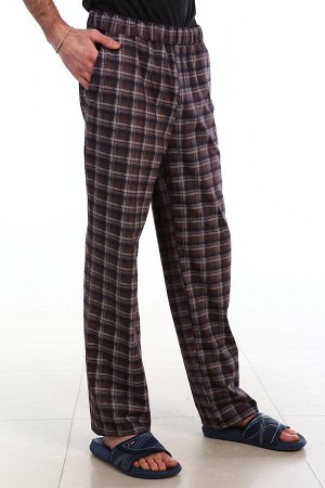 брюки Брюки мужские трикотажные с двумя боковыми карманами, в карманах декоративные вставки из однотонной ткани. Пояс на резинке. Отлично подходят для дома и теплого времени года. Большой размерный ря