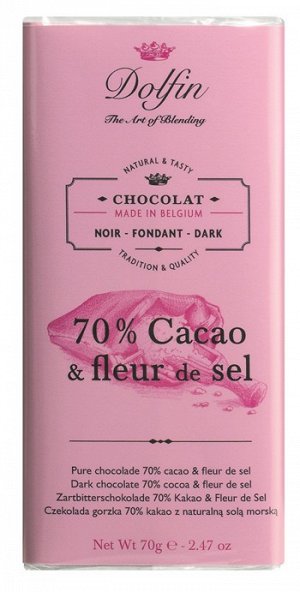Chocolat noir 70 % de cacao à la Fleur de sel