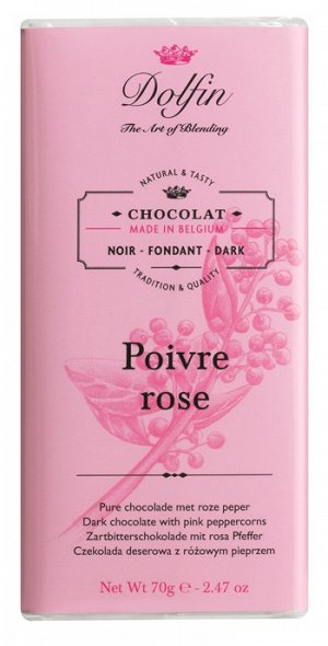 Chocolat noir au poivre rose