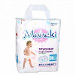 В2: Подгузники и трусики Maneki - 8. АКЦИЯ 2+1 на мини пачки