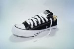 Кеды Converse (конверс) Chuck Taylor All Star низкие черные с белой подошвой