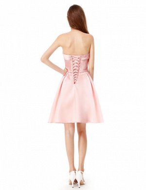 Коктейльное розовое платье