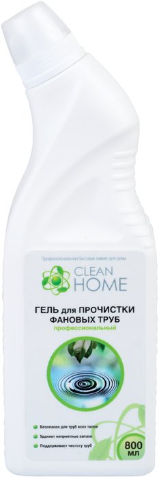 CLEAN HOME Гель для прочистки фановых труб 800мл /12шт/