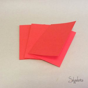 Заготовки для открыток двойные, цвет "Красный", 3 шт.