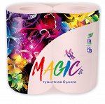 т/б  целлюлозная на гильзе, белая, ТМ “ MAGIC ”, двухслойная