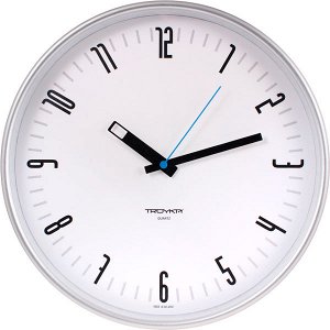 Часы настенные TROYKA 77777710. Диаметр 30.5 см. Производство Беларусь