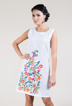 15201-1L Платье М-ХL (3), 97 см, белый