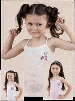 Майка для девочек/полоска с рисунком