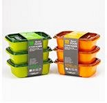 Набор "CIMELAX SPECIAL" из 6-ти контейнеров пищевых с крышками, 520мл*6шт. (3 зеленых + 3 оранжевых)