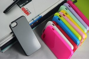 Чехол силикон яркий цветной iphone 5