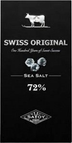 Шоколад &quot;SWISS &quot; 72% с Морской солью 1\10