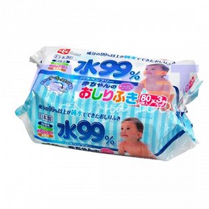 iPLUS Влажные салфетки для новорожденных 80шт х 3, мягкая упаковка