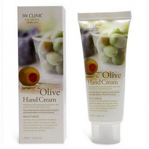 3W Clinic OLIVA HAND CREAM Крем для рук Олива, Мягкость и увлажнение, 100 мл.