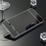 Чехол силиконовый зеркальный черный Samsung Galaxy